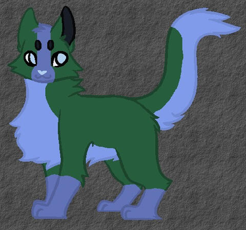 Cat with a long tail (short tail variant also available, you'll see later)