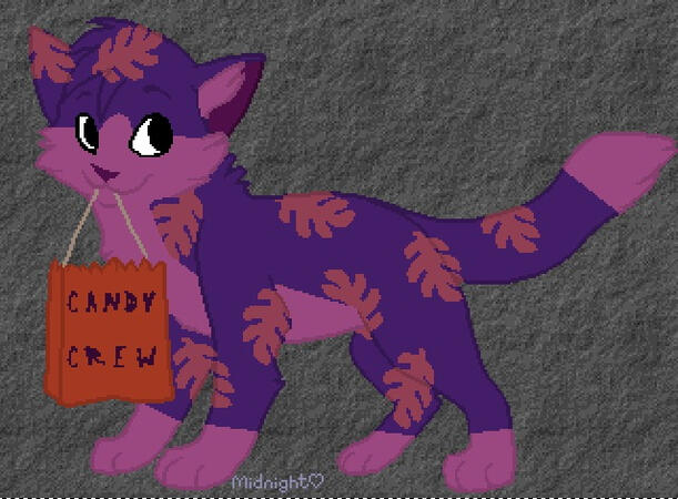 Halloween cat! (bag can say whatever spooky thing you want, or have a symbol instead!)